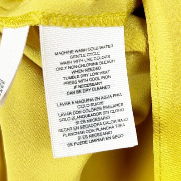 New With Tags RACHEL Rachel Roy November Top Mustard Yellow Womens Size L - Picture 7 of 13